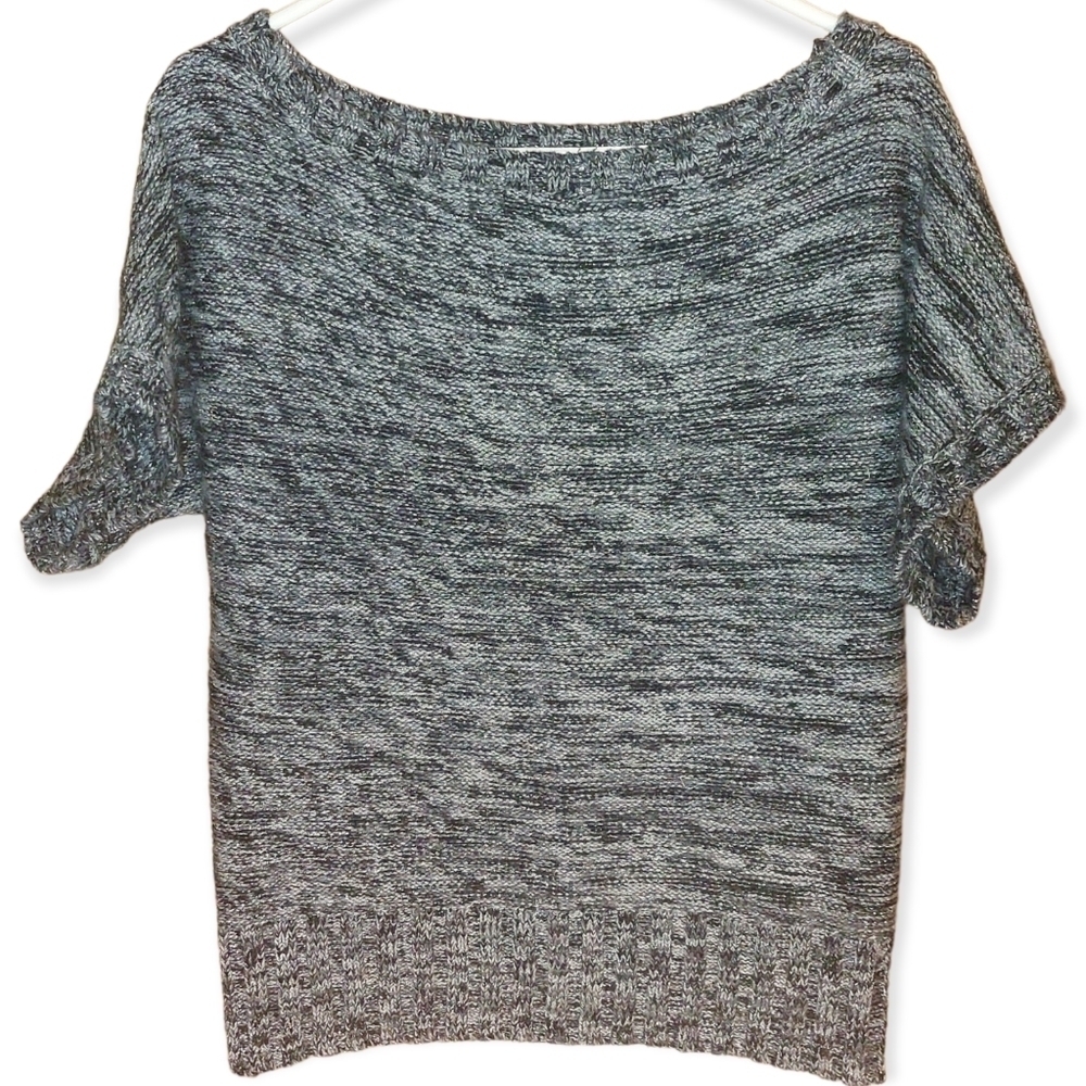 SWEATER PROJECT Women XL Gray Acrylic Poly Knit Fuzzy Fluffy Pullover Sweater